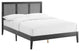 Sirocco Rattan and Wood Full Platform Bed, Black