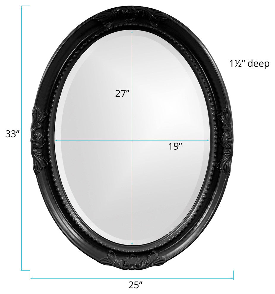 Queen Ann Mirror, Black