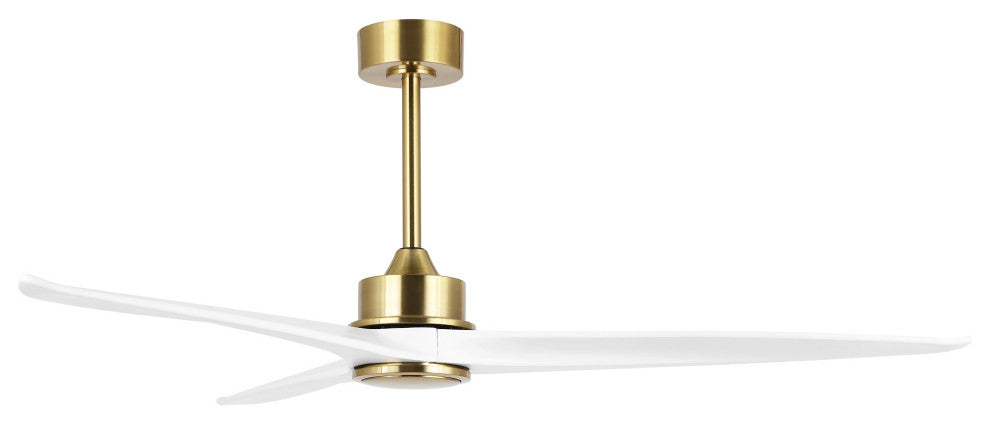60" 3-Blade Reversible DC Motor Ceiling Fan With Remote, Gold