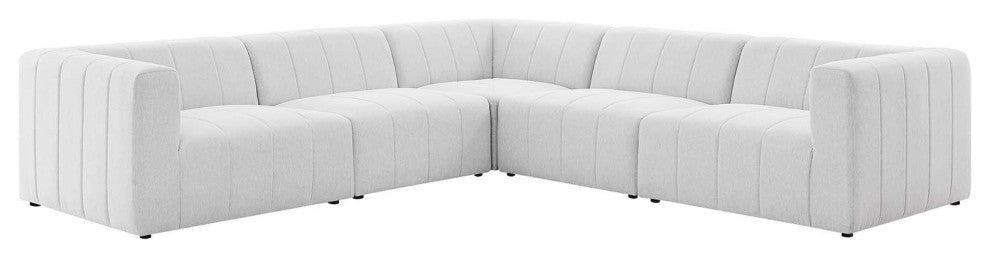 Sectional Sofa Set, Fabric, Ivory White, Modern, Living Lounge Hotel Hospitality