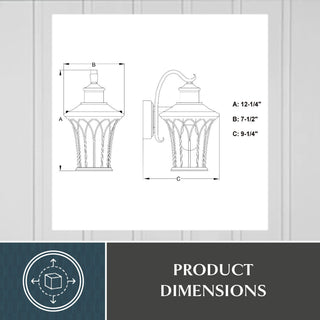 Abigail Dualux 7.5" Outdoor Motion Sensor Wall Light Textured Black