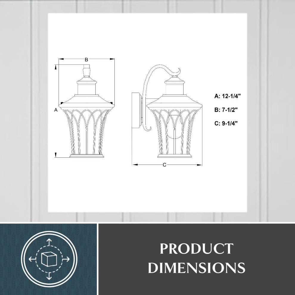 Abigail Dualux 7.5" Outdoor Motion Sensor Wall Light Textured Black