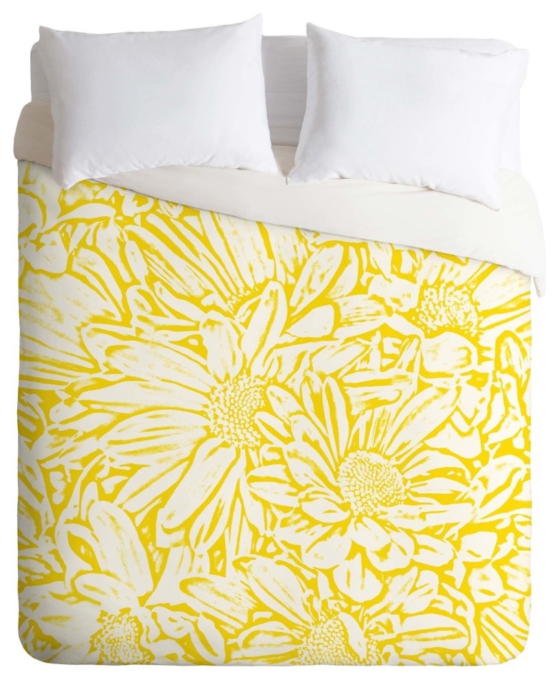 Deny Designs Lisa Argyropoulos Daisy Daisy In Golden Sunshine Duvet Cover - Ligh