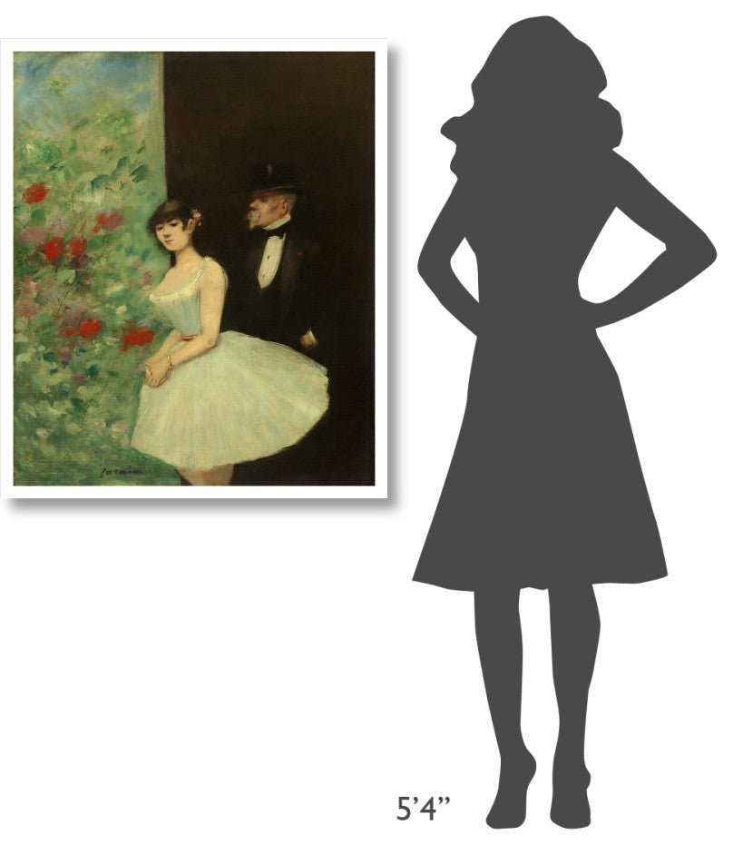 "Behind the Scenes, c. 1880" Digital Paper Print by Jean-Louis Forain, 32"x38"