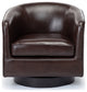 Turner Brown Top Grain Leather Swivel Chair