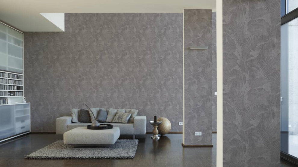 Botanical Jungle Textured Wallpaper Featuring Tropical Leaves, 373961