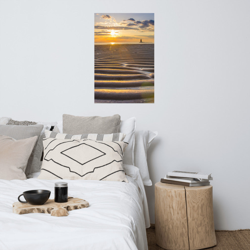 Sandbars Landscape Photograph, Beach Unframed Wall Art Print, 24" X 36"