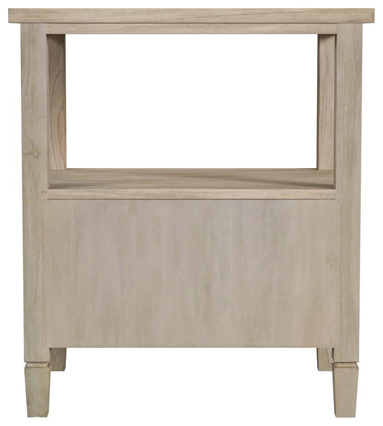 Flagstaff 1-Drawer Cane Nightstand, Natural