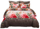 Duvet Cover Set, Queen size Floral Bedding, Dolce Mela Rose Medley DM708Q