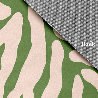 Animal Stripe Spring Chenille Rug, Light Olive, 4'x6'