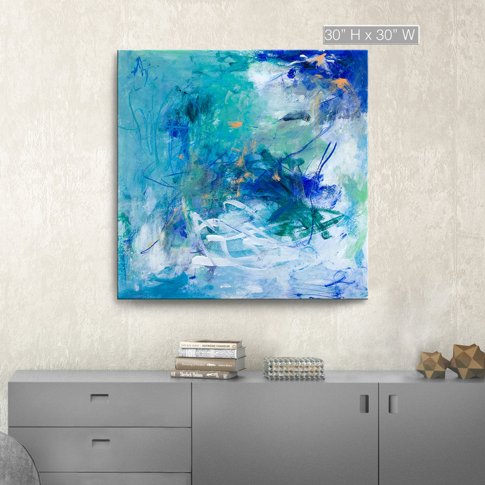 Ready2HangArt 'Blue Lagoon' Abstract Canvas Wall Art