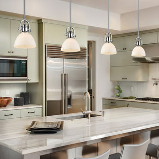 Golden Lighting 3118-M1L OP Hines 1 Light 6-7/8"W Pendant - Black