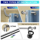Energy Saving Wrap Around Black Out Return Adjustable Window Curtain Metal Rod, Brushed Steel, 48"-84"