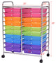 Costway 20 Drawer Rolling Storage Cart Scrapbook Paper Office School Organizer