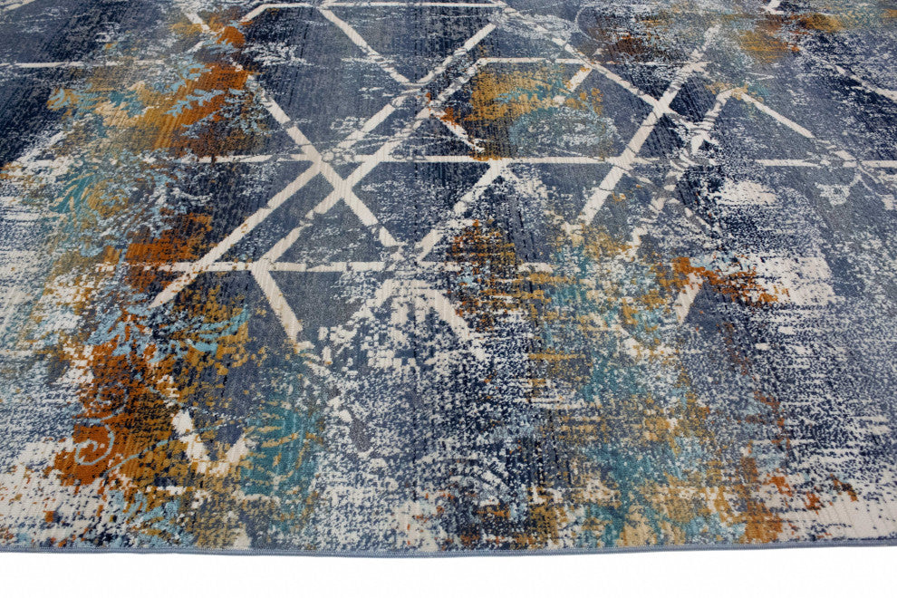 Noori Rug High Low Westfield Rug, Blue, Ivory, 10'0"x14'0"