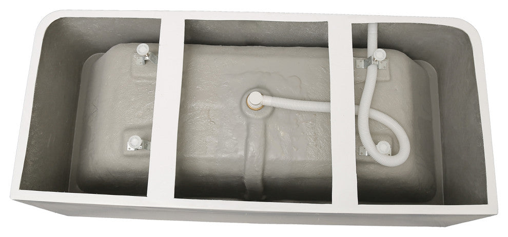 Acrylic Freestanding Flat Bottom Soaking Bathtub in White, 60*28"