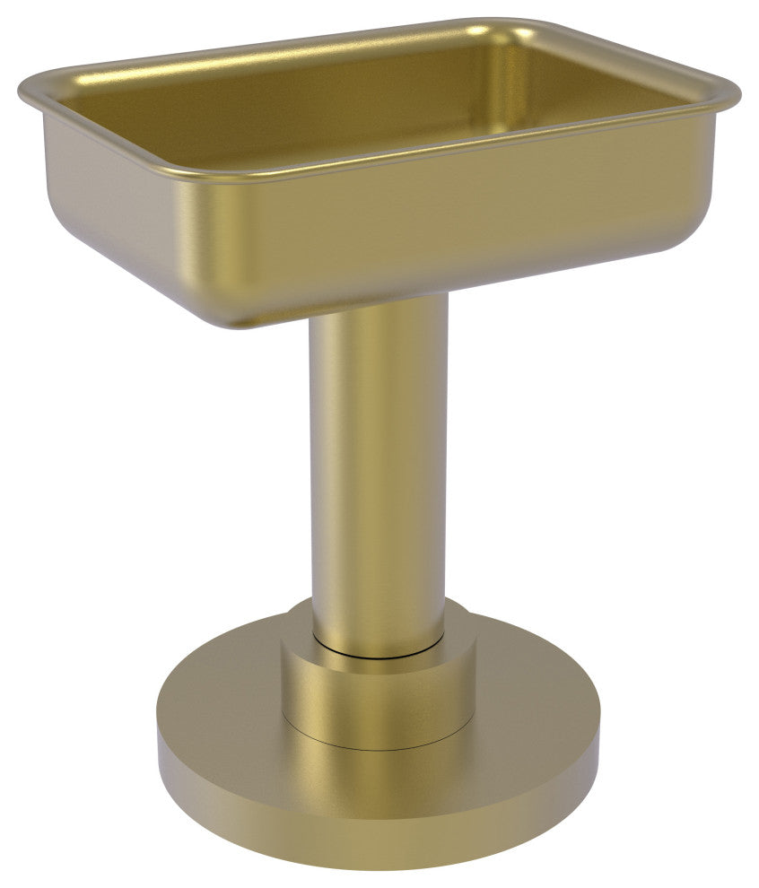 Vanity Top Soap Dish, Satin Brass