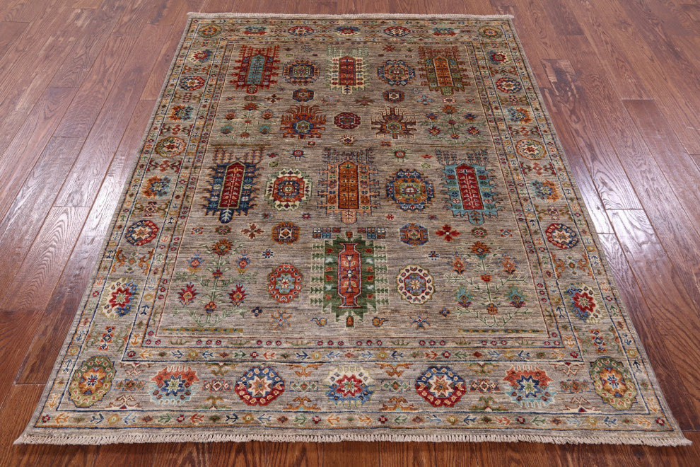 Persian Hand Knotted Wool Rug 5' 0" X 6' 5" - Q12479