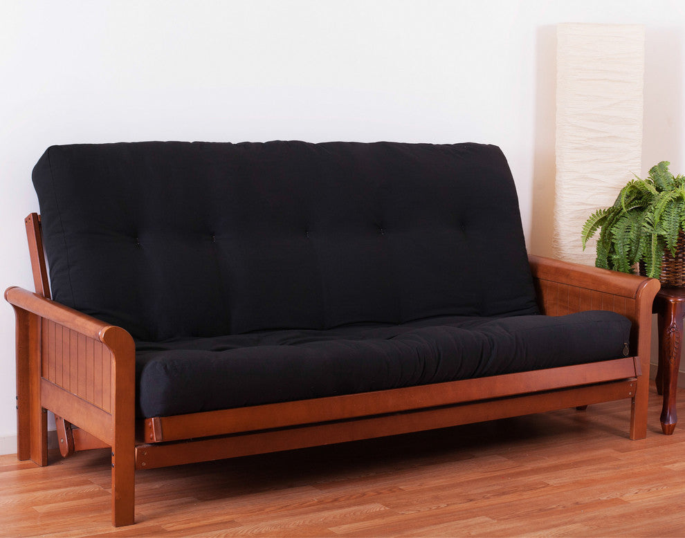 Blazing Needles Renewal 8" Twill Full Futon Mattress, Ruby Red