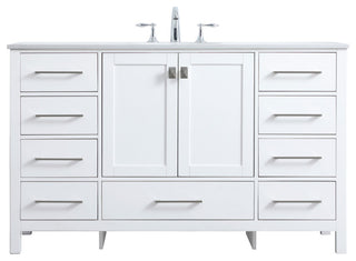 Isabel 54" SIngle Bathroom Vanity, White