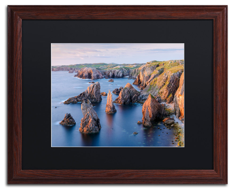 Michael Blanchette ''Mangersta Stacks'' Art, Wood Frame, Black Mat, 20x16
