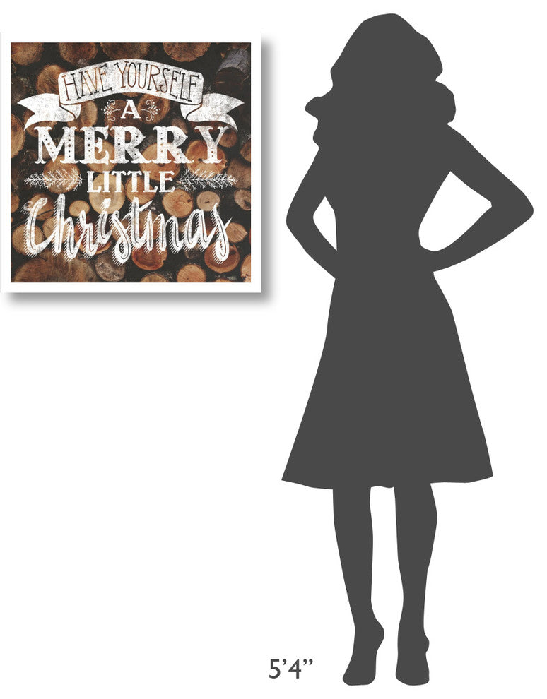 "Merry Little Christmas" Digital Paper Print by Laura Marshall, 26"x26"