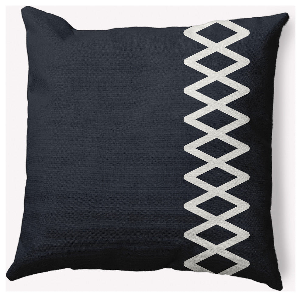 26x26" Zipper Stripe Nautical Decorative Indoor Pillow, Shark Blue