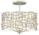 Fredrick Ramond Farrah Large Convertible Drum Pendant, Silver Leaf*