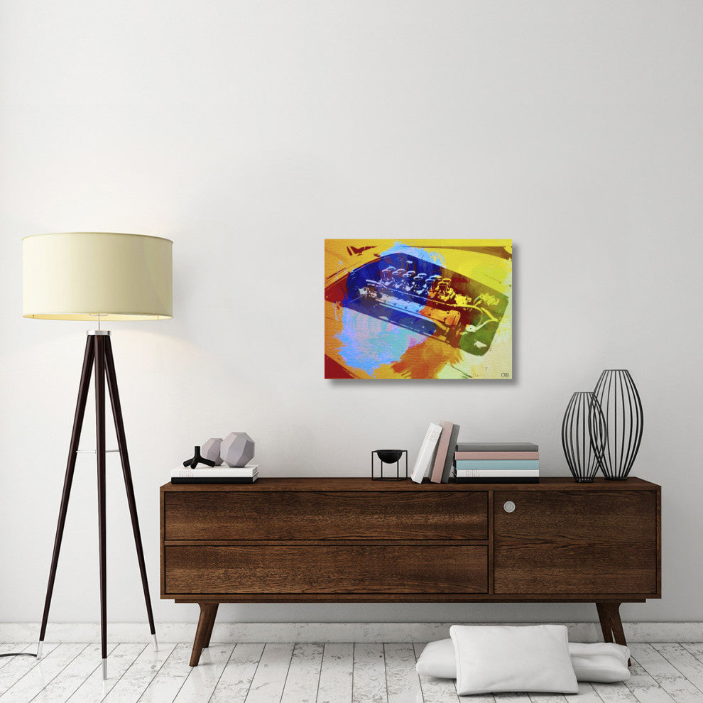"Ferrari Engine Watercolor" Fine Art Print