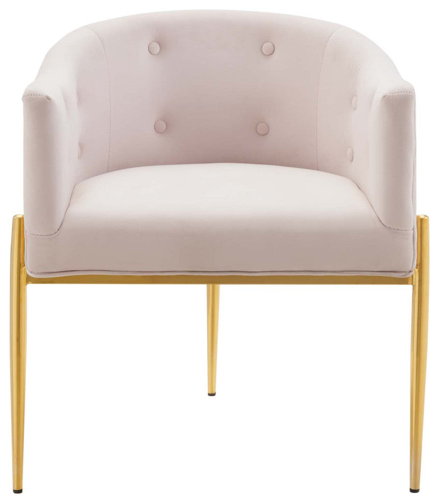 Savour Tufted Performance Velvet Accent Chairs Set of 2 Pink