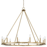Capital Lighting 4912 Pearson 12 Light 48"W Taper Candle Style - Aged Brass