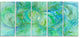 Snow Fractal Glass Texture, Abstract Canvas Art Print, 60"x28", 5 Panels