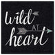 "Wild at Heart Black" Digital Paper Print by Laura Marshall, 42"x42"