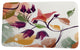 Goals, Gourds, and Gatherings Windy Bloom Floral Print Bath Mat, Red, 21"x34"