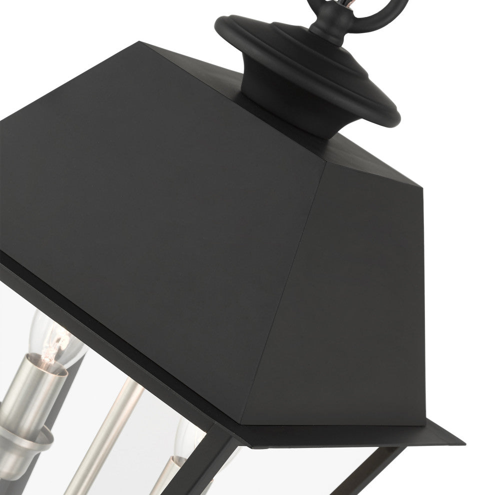 Black Classic, Colonial, Historical, Timeless Outdoor Pendant Lantern