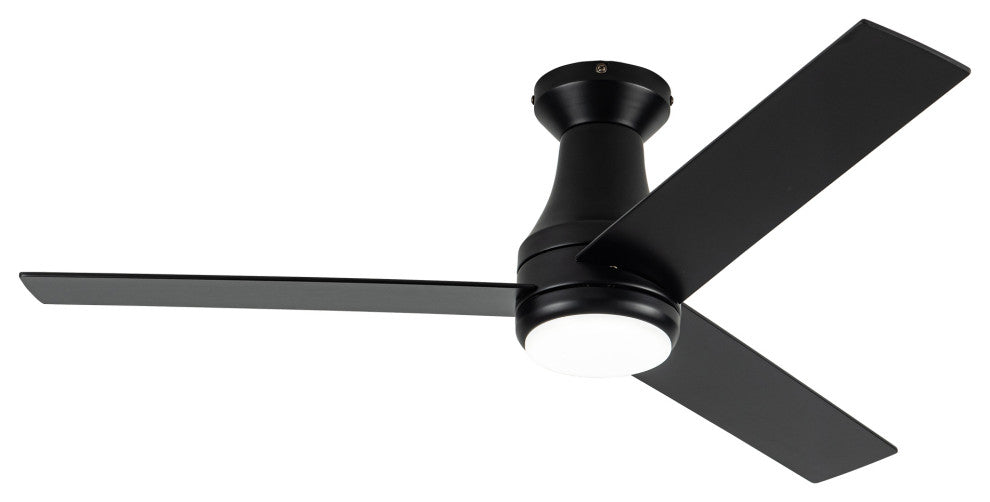 48-inch Modern 3CCT LED Black Ceiling Fan with Remote