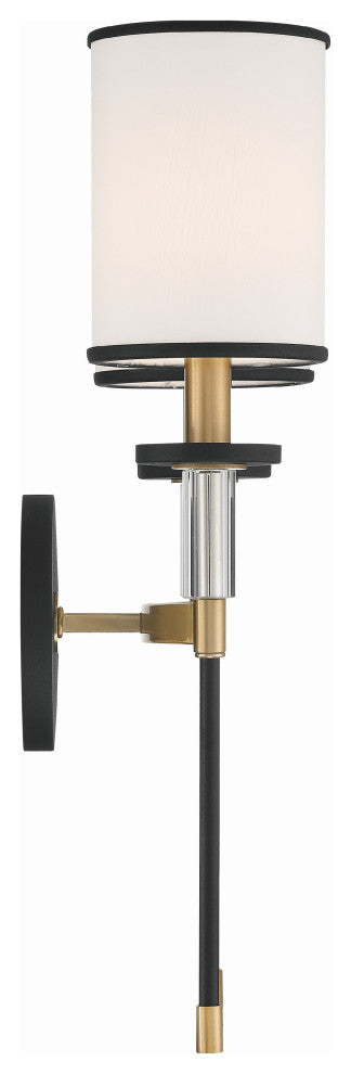 Hatfield 2-Light Black Forged/Vibrant Gold Wall Mount