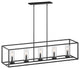 Farmhouse 5-Light Metal Frame Kitchen Island Chandelier with Glass Shades