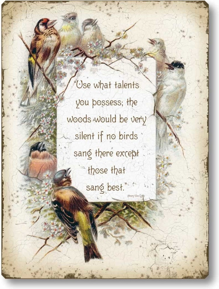 Vintage-Style Birds Sign