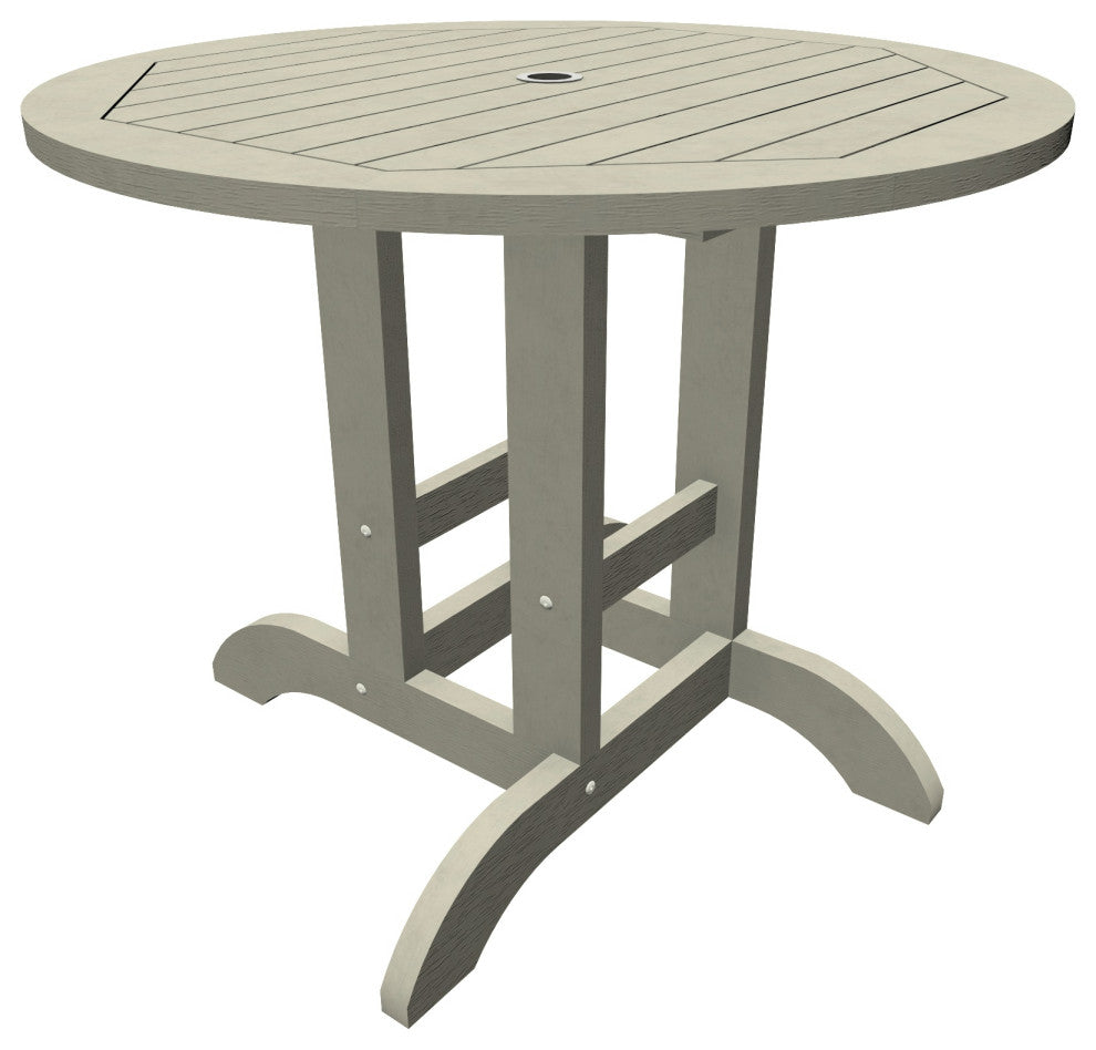 Sequoia 36" Round Bistro Dining Table, Harbor Gray