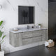 Fresca Formosa 60" Ash Wall Hung Single Sink Modern Bathroom Vanity Set, Faucet