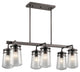 Kichler Lyndon 6 Light Outdoor Chandelier in Architectural Bronze