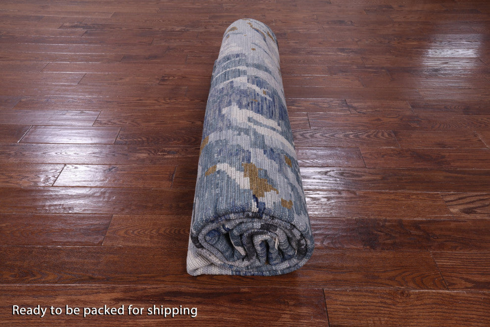 8' 10" X 11' 8" Starry Night By Vincent Van Gogh Handmade Wool Rug Q8980