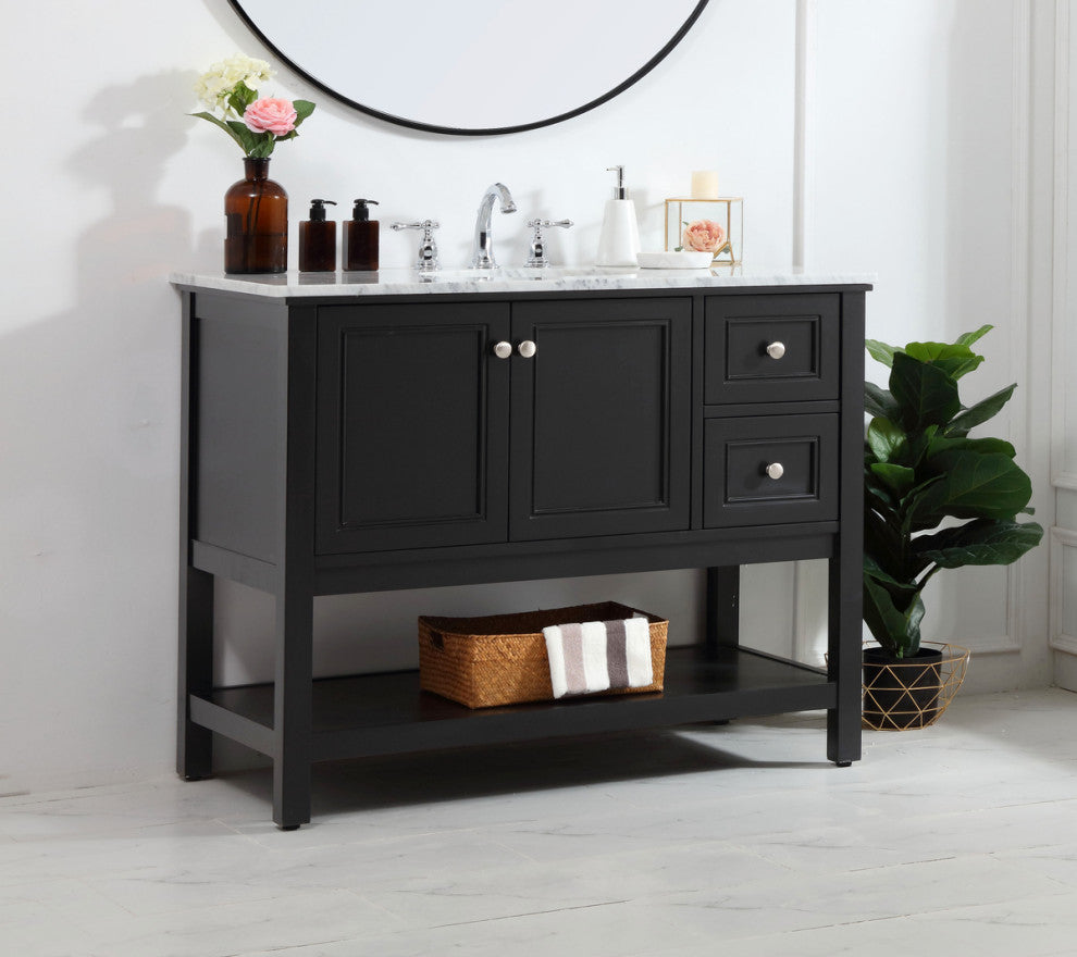 Matilda 42" Single Bathroom Vanity Set, Black