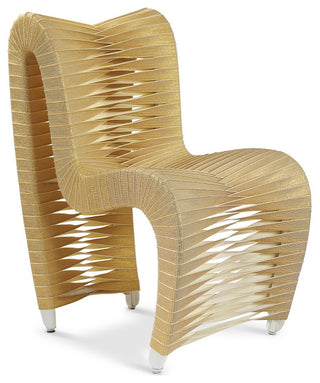 Seat Belt Dining Chair, Gold, Cotton