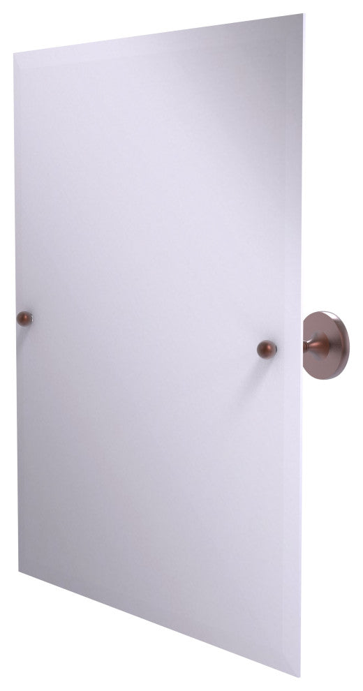 Shadwell Frameless Rectangular Beveled Edge Tilt Mirror, Antique Copper
