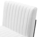 Indulge Channel Tufted Fabric Counter Stool, White