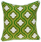 HomeRoots 20" x 0.5" x 20" Transitional Green and White Accent Pillow Cover