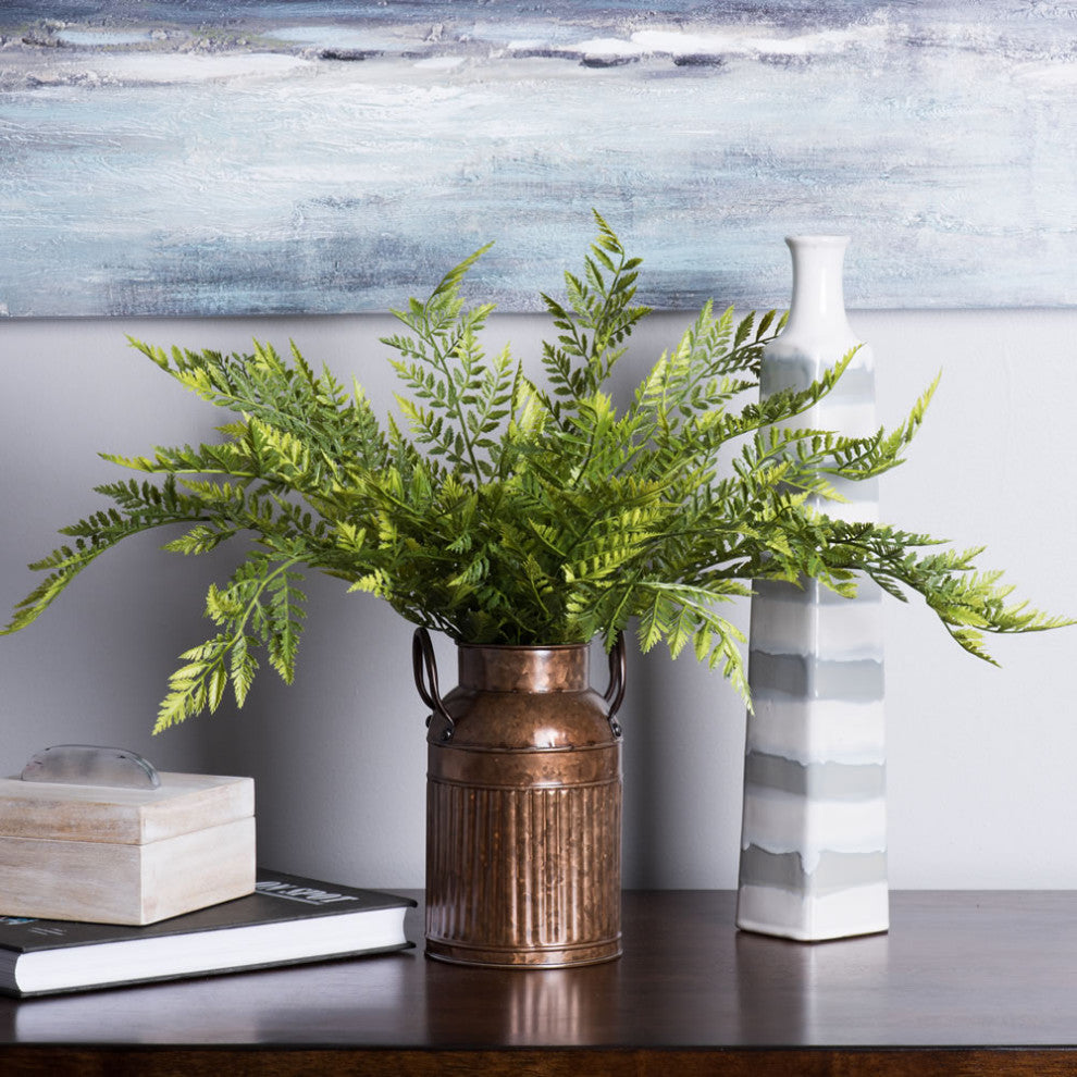 Vickerman Fq180502 18" Artificial Green Boston Fern Bush