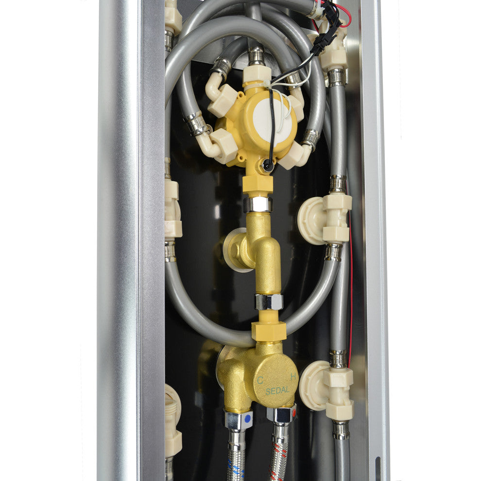 Blue Ocean 52-inch Aluminum SPA331B Thermostatic Shower Panel